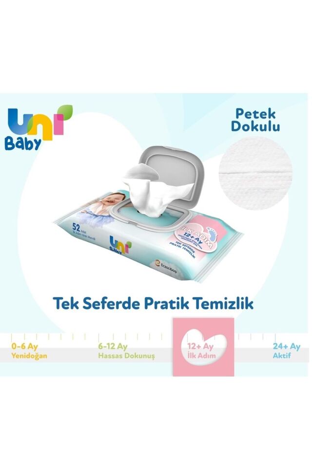 Islak Havlu Mendil 52 Yaprak Ilk Adım (3 LÜ PK) 156 Yaprak