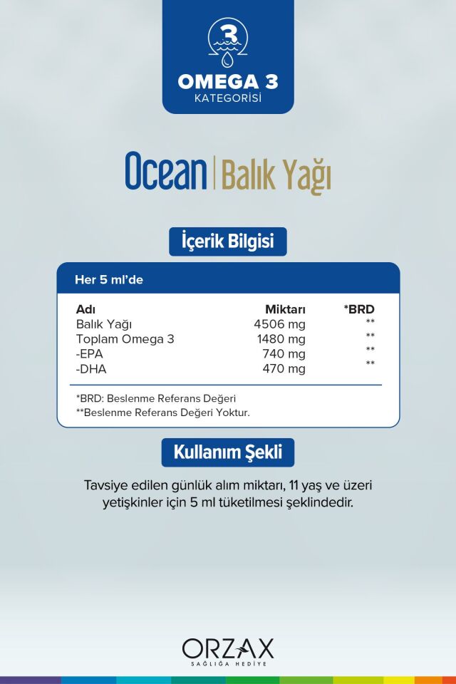 Balık Yağı Şurubu Portakal Aromalı 150ml