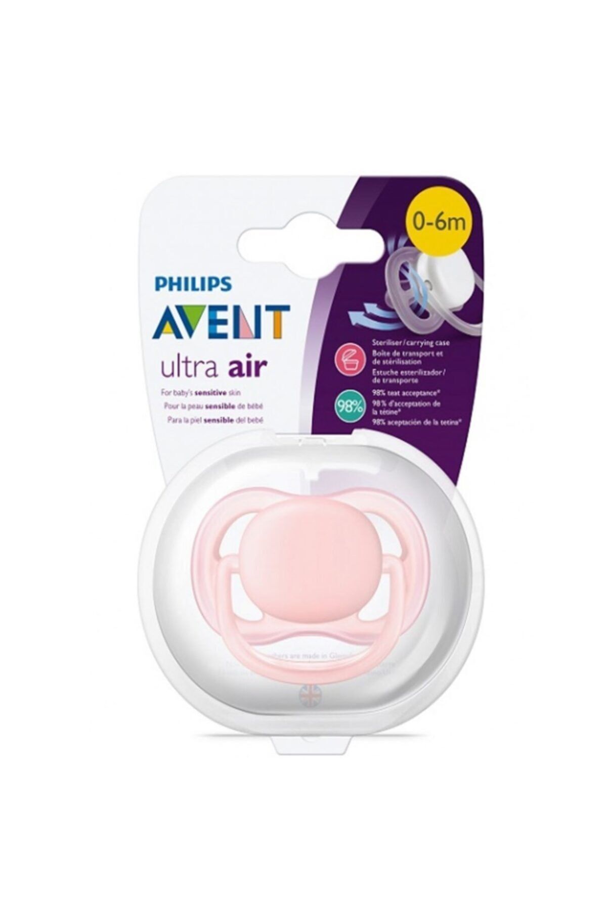 Ultra Air Silikon Emzik Teklii 0+ Ay Pembe