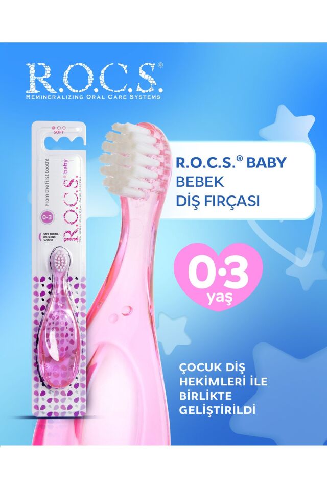 R.o.c.s Baby 0-3 Yaş Bebek Diş Fırçası Pembe