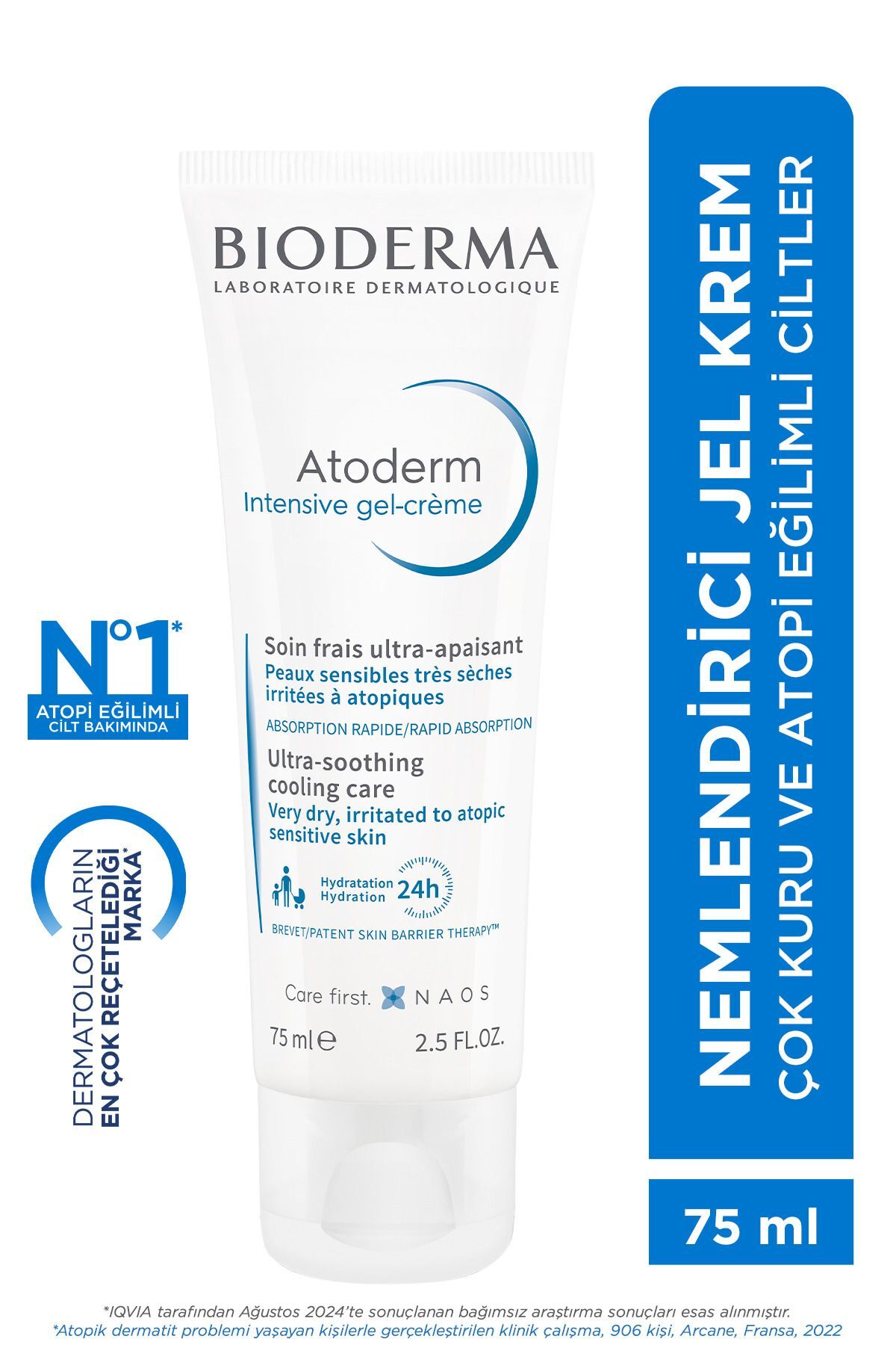 Atoderm Intensive Gel-Cream Çok Kuru Atopi Eğilimli Cilt Yatıştırıcı Jel Krem Niasinamid 75 ml