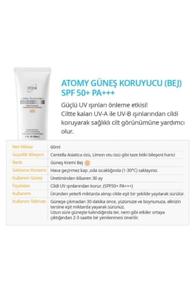 SUNSCREEN RENKLİ GÜNEŞ KORUYUCU SPF50+ PA+++ (BEJ) 60ML - TRENDMU