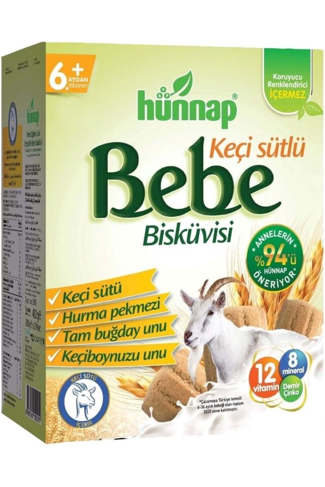 Bebe Bisküvisi Keçi Sütlü 400gr 6 Lı Set (TOPLAM 2400GR)