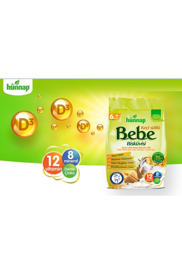 Bebe Bisküvisi Keçi Sütlü 400gr 6 Lı Set (TOPLAM 2400GR)