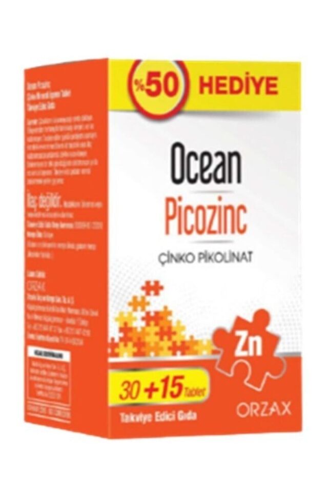 Picozinc Çinko Takviyesi 15 Mg 45 Tablet
