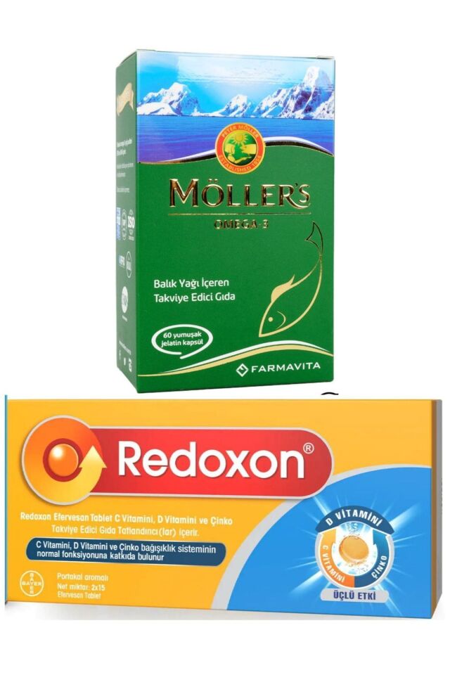 Omega 3 60 Kapsül Redoxon 3lü Etki C Vitamini D Vitamini Çinko Efervesan 30 Tablet