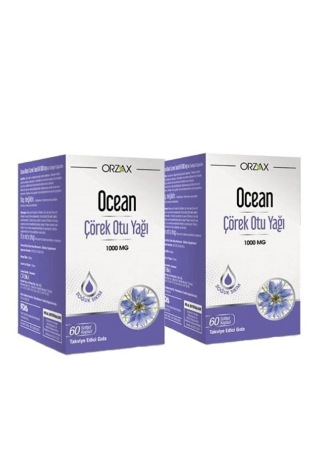 Orzax Ocean Çörek Otu Yağı 1000 Mg 60 Kapsül | Ikincisi Hediye
