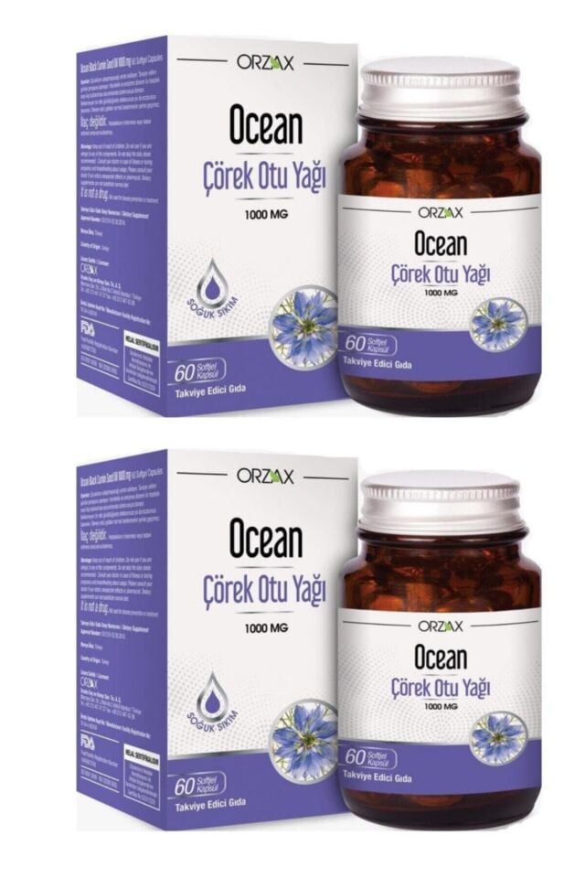 OCEAN Çörek Otu Yağı 1000 mg 60 Kapsül 2 Adet