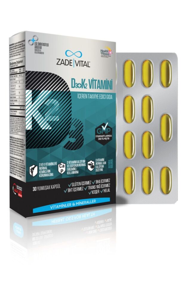 D3+k2 Vıtamını Blıster 30 Kap. -zade Vıtal
