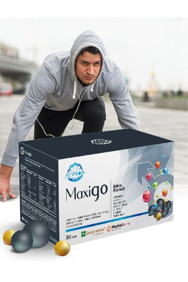 Maxigo Erkeklere Özel L-karnitin L-arjinin Koenzim Q10 Kore Ginsengi Içeren Multivitamin 30 Saşe