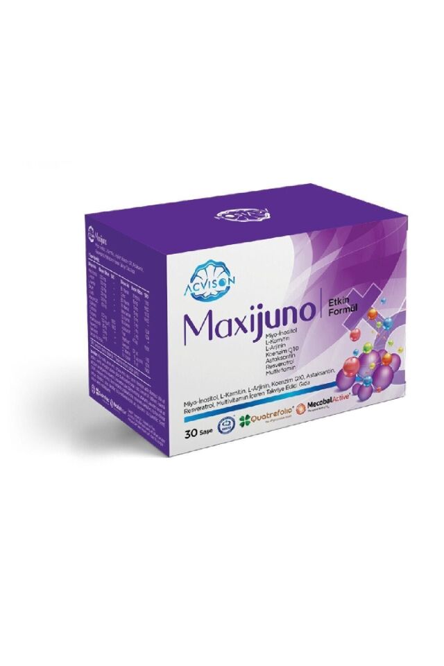 Maxijuno Kadınlara Özel Miyo-inositol L-arjinin L-karnitin Koenzim Q10 Içeren Multivitamin 30 Saşe