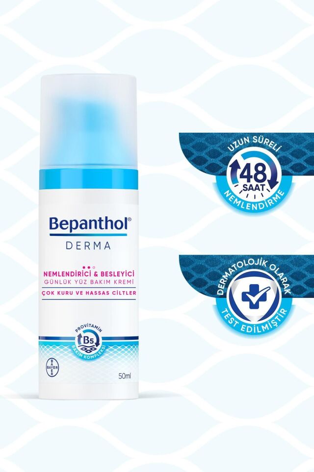 Derma Nemlendirici & Besleyici Günlük Yüz Bakım Kremi 50ml - Günlük Yoğun Nemlendirici