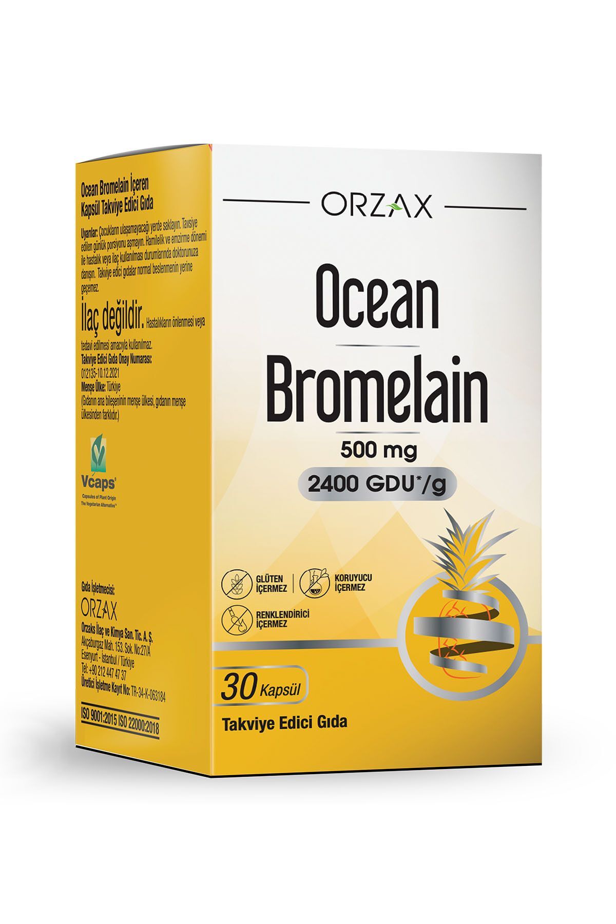 Bromelain 500 Mg - 30 Kapsül