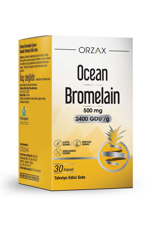 Bromelain 500 Mg - 30 Kapsül