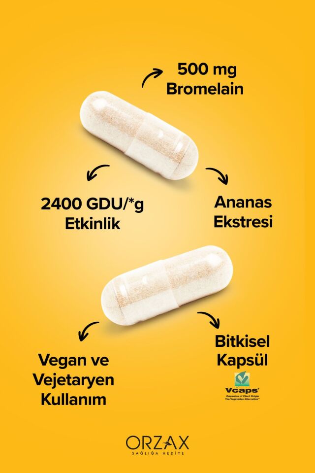 Bromelain 500 Mg - 30 Kapsül