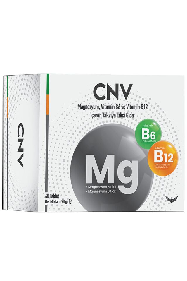Magnezyum Vitamin B6 Ve Vitamin B12 60 Tablet