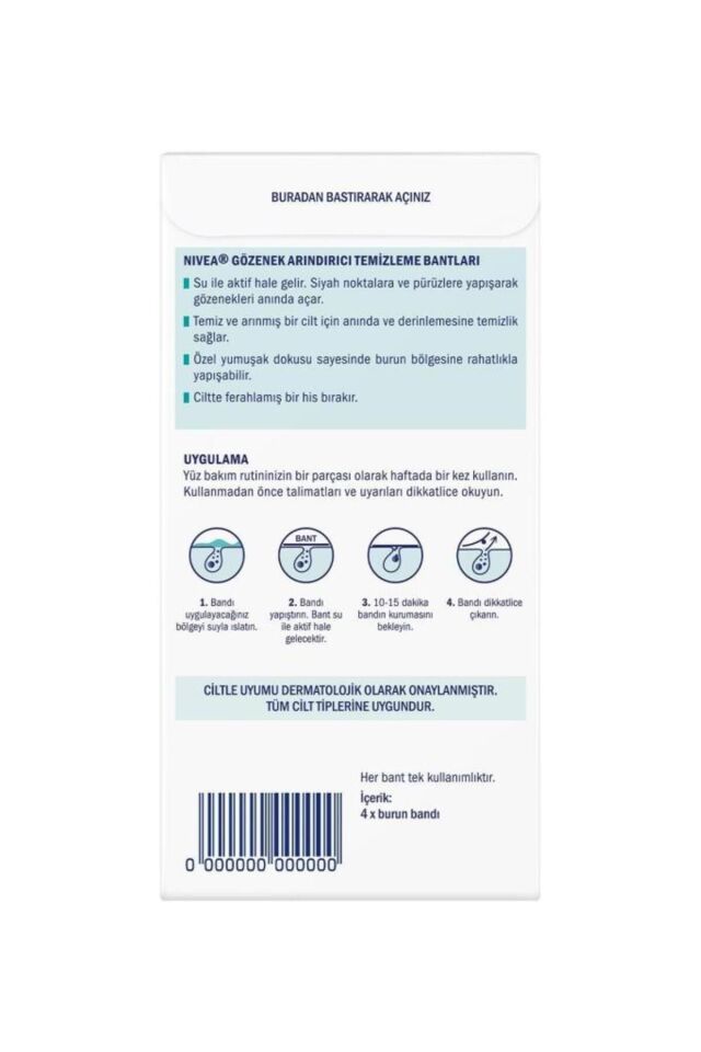 Siyah Nokta Temizleyici Burun T-Bant, Gözenek Arındırıcı, Derinlemesine Temizlik, Limon Özü, 4 Adet