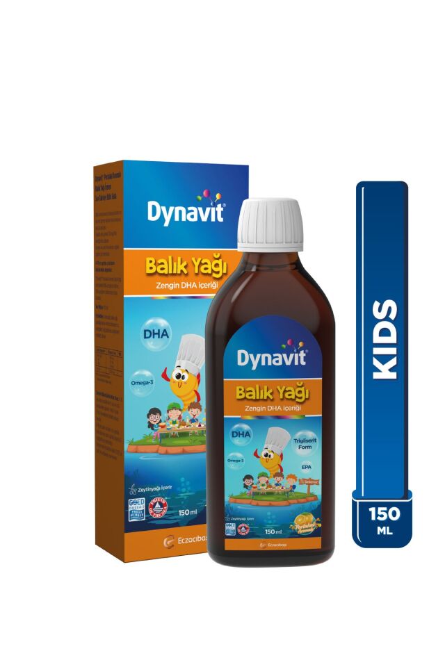 Portakal Aromalı Balık Yağı 150 mL - Omega-3, EPA, DHA