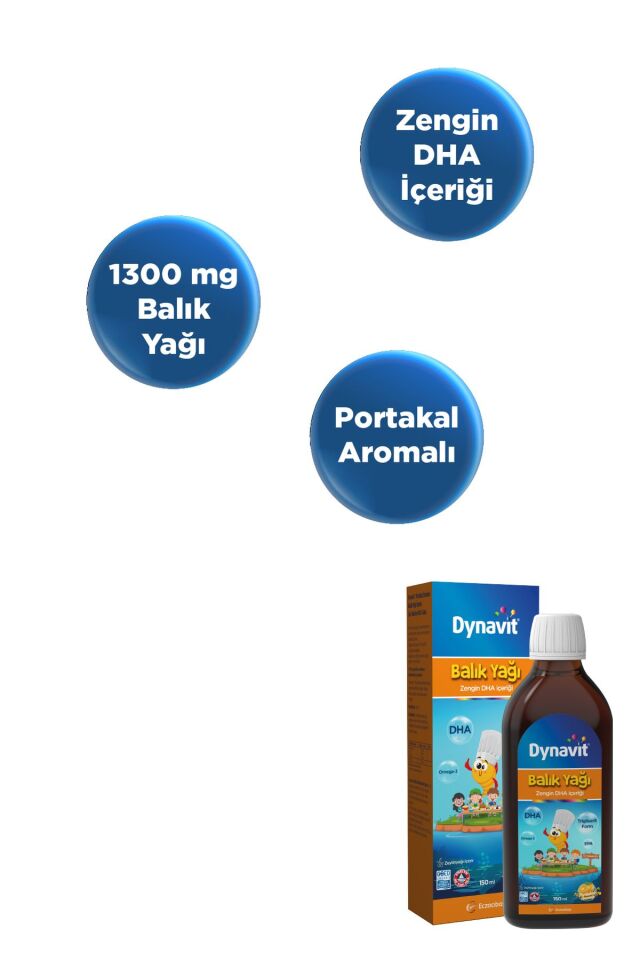 Portakal Aromalı Balık Yağı 150 mL - Omega-3, EPA, DHA
