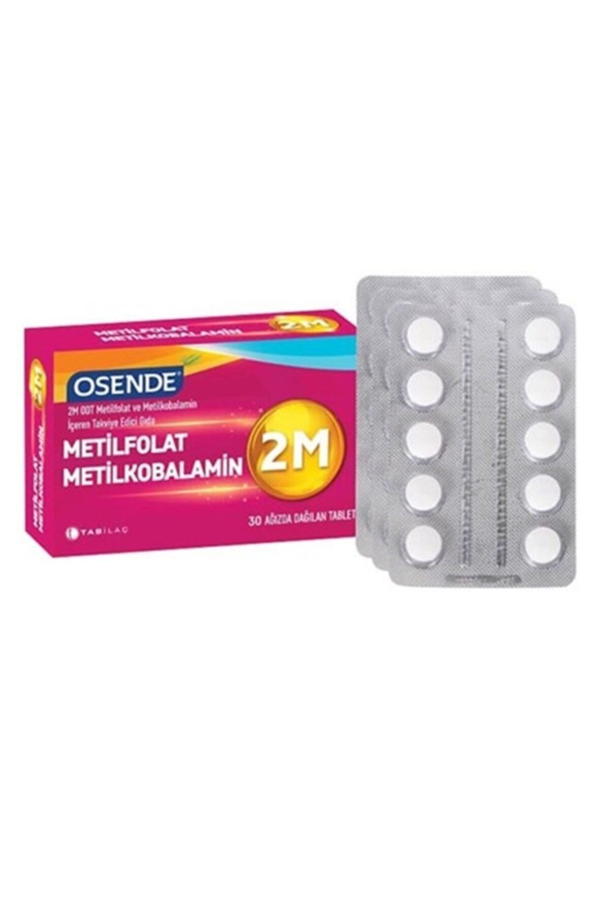 Osende 2m Metilfolat Metilkobalamin 30 Tablet 2 Adet