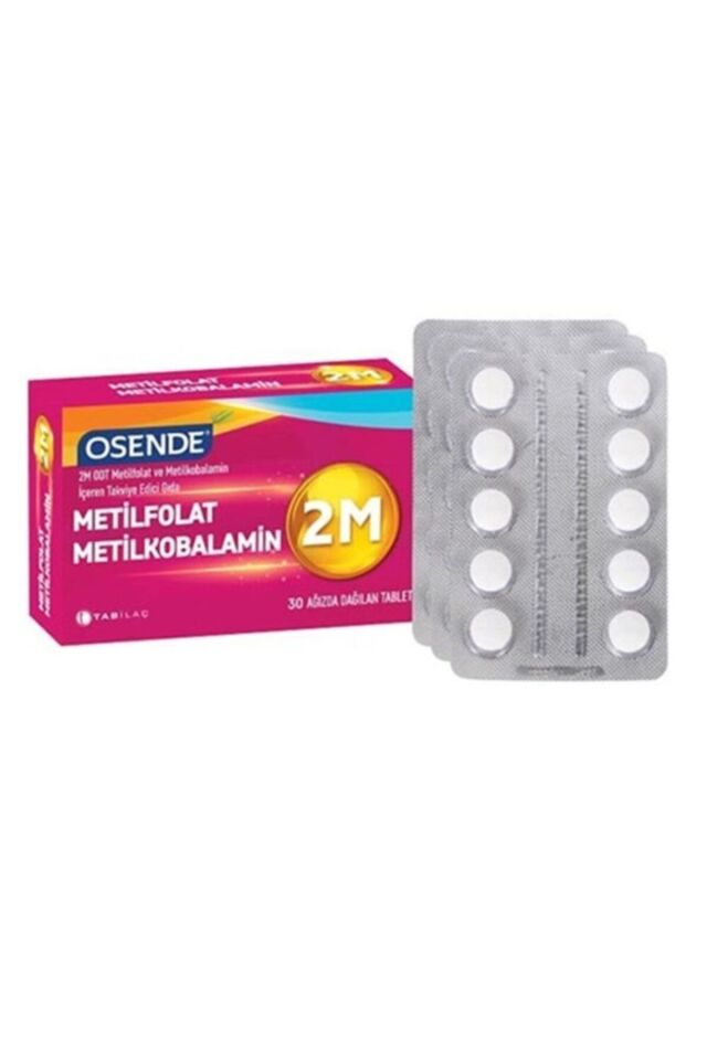 Osende 2m Metilfolat Metilkobalamin 30 Tablet 2 Adet