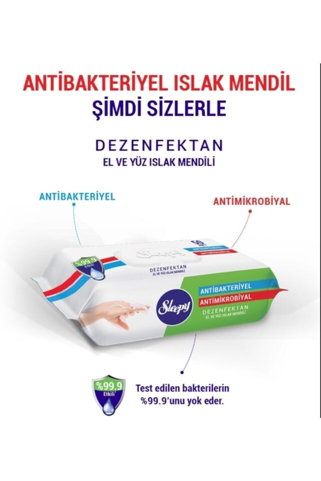 Dezenfektan Islak Mendili 50'li X 4 Paket (200 Yaprak)