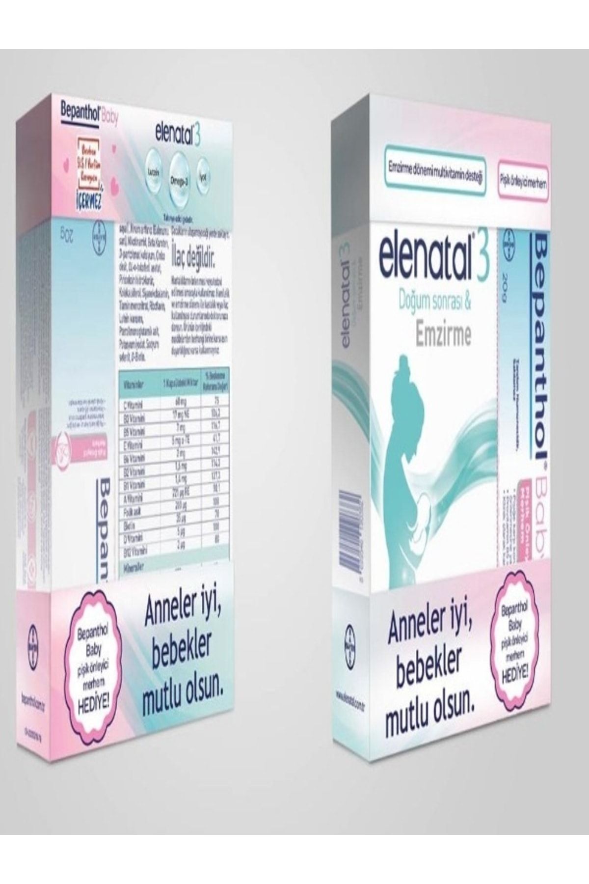 Elenatal 3 30kapsül+bepanthol Baby 20gr Hediye