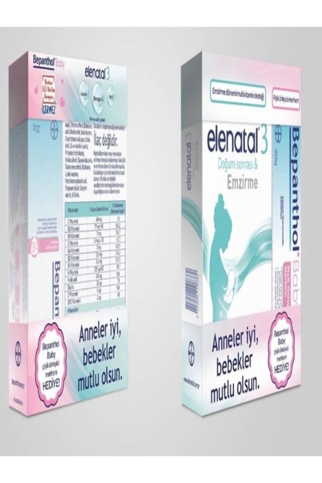 Elenatal 3 30kapsül+bepanthol Baby 20gr Hediye