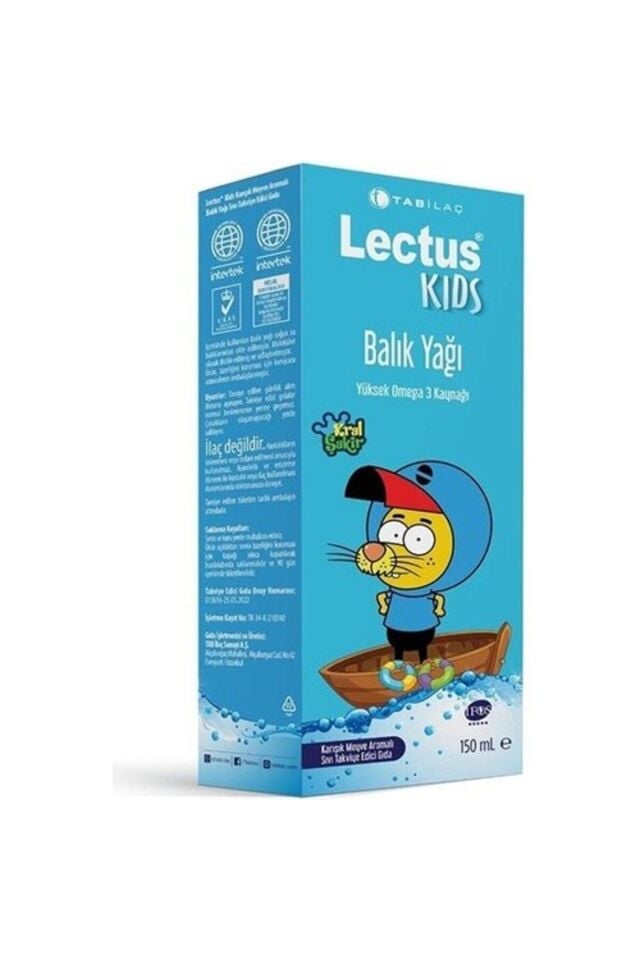 Lectus Kral Şakir Balık Yağı Karışık Meyve Aromalı Şurup 150 ml