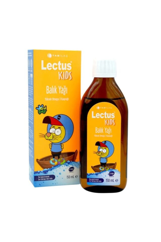 Lectus Kids Kral Şakir Portakal Aromalı Balık Yağı 150 ml
