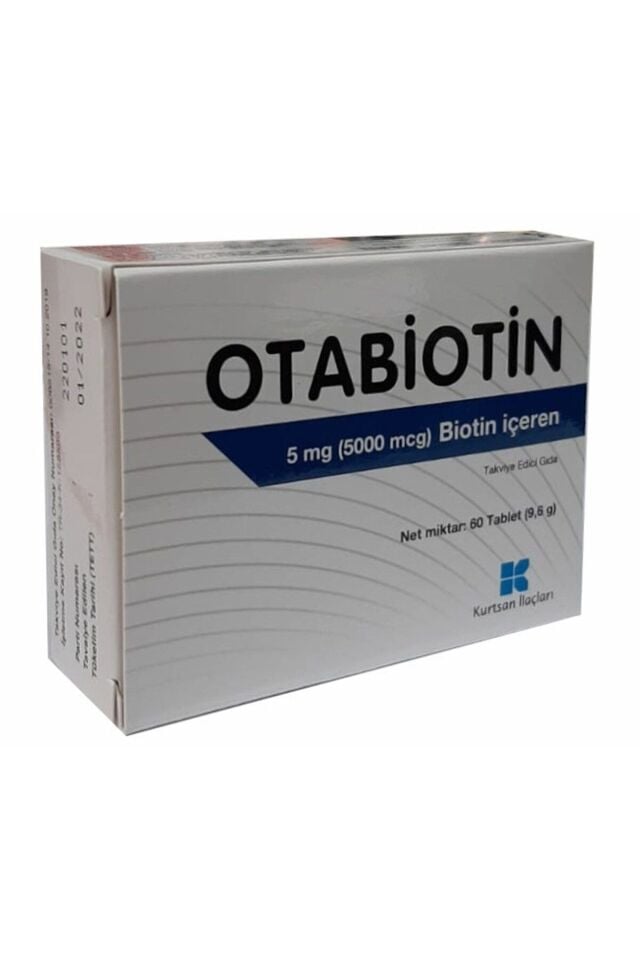 Otabiotin 5 Mg Biotin Içeren Takviye Edici Gıda 60 Tablet