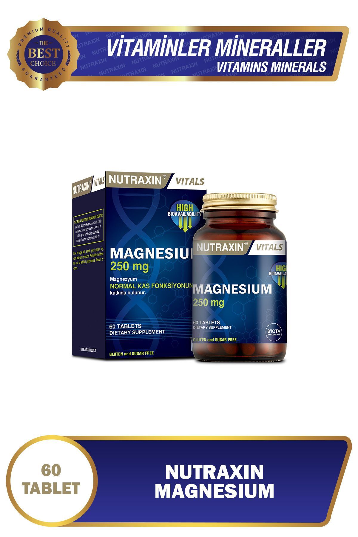 Magnesium 250 Mg 60 Tablet
