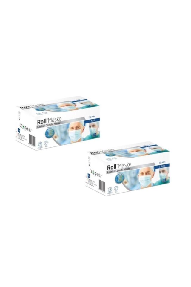 Cerrahi Maske 3 Katlı Tekli Zarf 50li 2 Paket 100 Adet