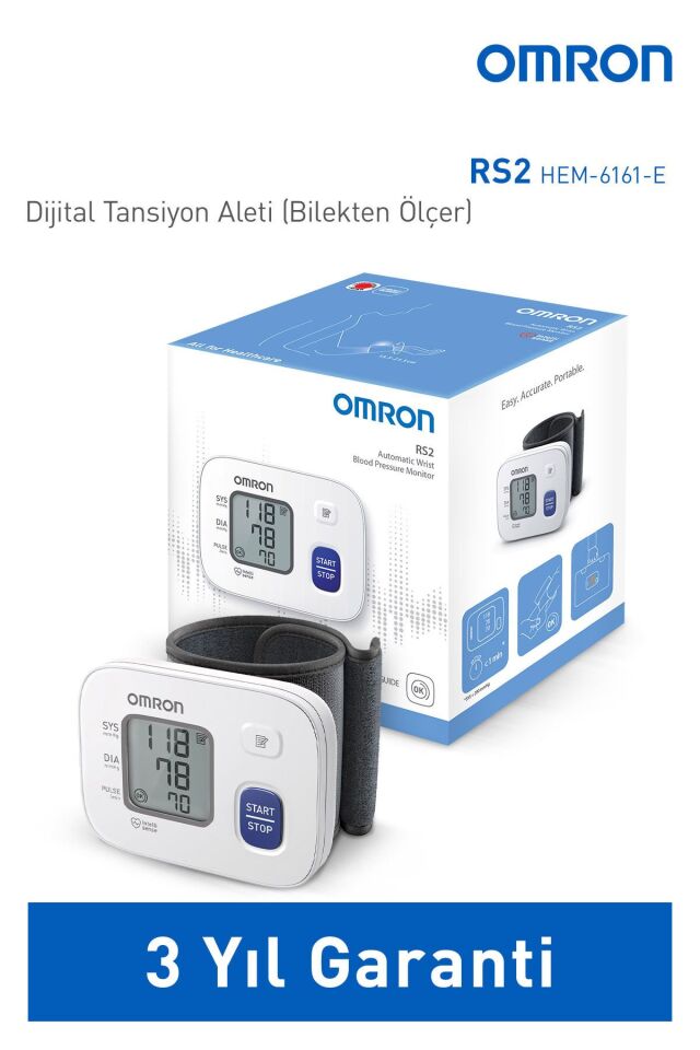 Rs2 30 Ölçüm Hafızalı Bilekten Ölçer Tansiyon Aleti.