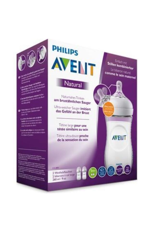 Natural Pp Biberon 1 Ay 260 ml Ikili