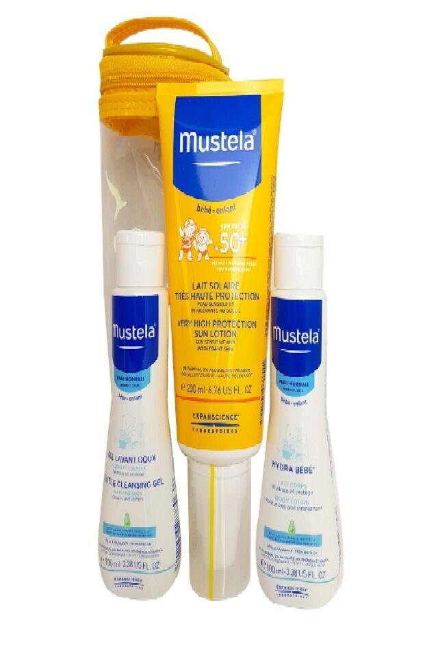 Güneş Losyonu 3'lü Kofre - Spf50+ Losyon 200 Ml + Hyra Bebe 100 Ml + Gentle Cleansing Gel 100 Ml