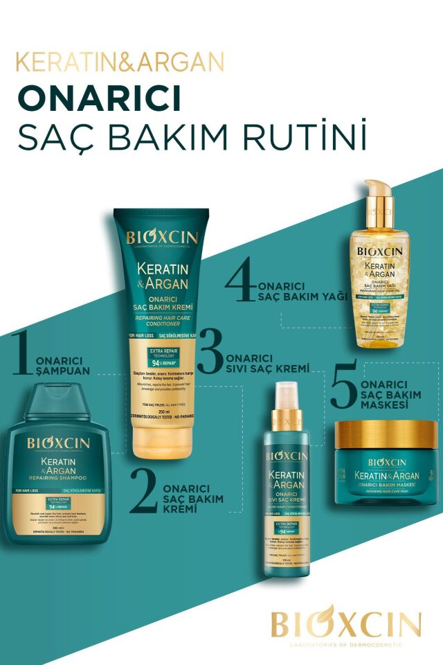 Keratin & Argan Onarıcı Sıvı Saç Bakım Kremi 150 ml - Yıpranmış Ve Hassas Saçlar