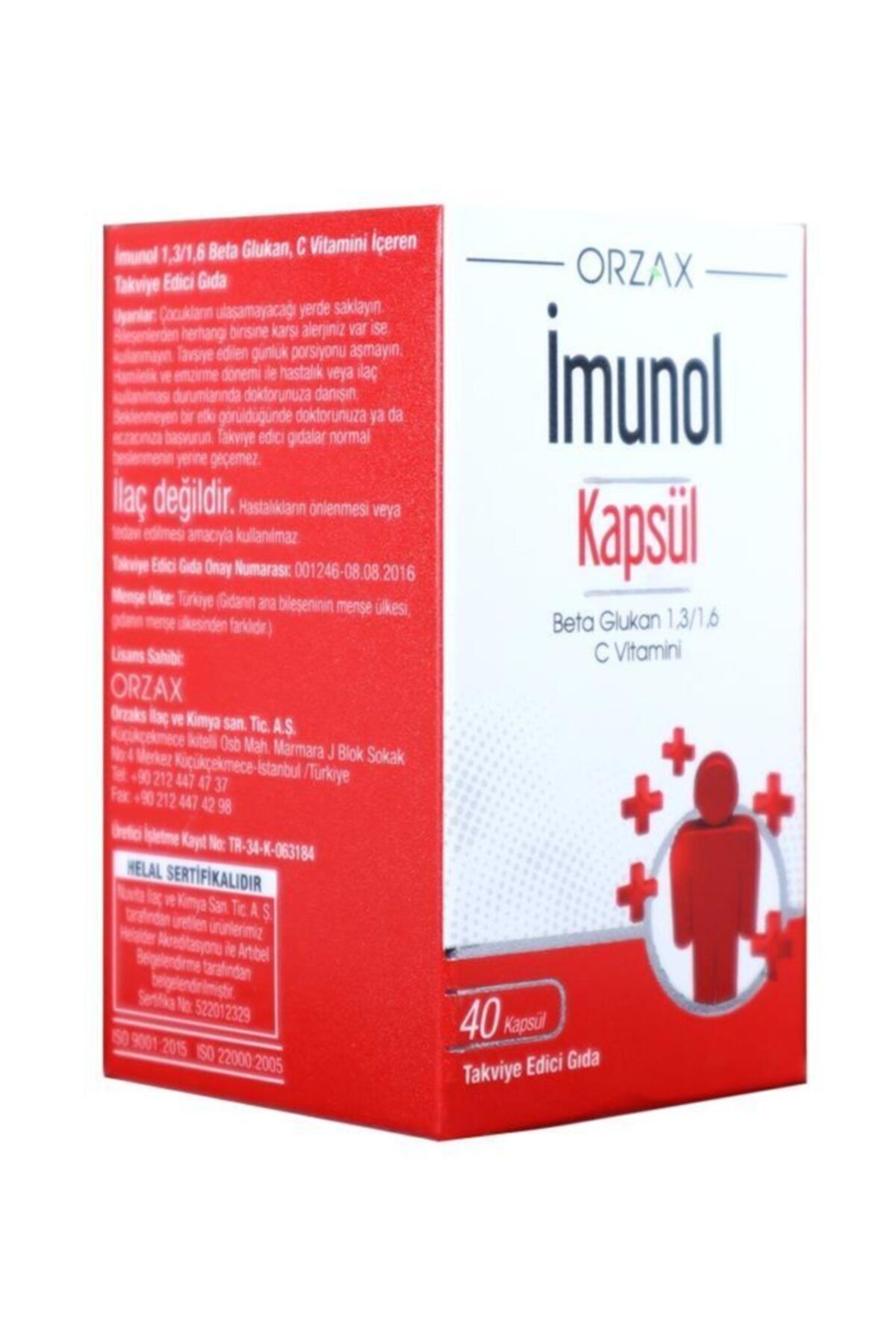 Imunol Kapsül Beta Glukan C Vitamini 40 Kapsül