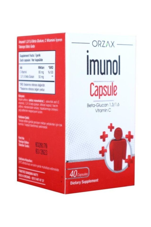 Imunol Kapsül Beta Glukan C Vitamini 40 Kapsül