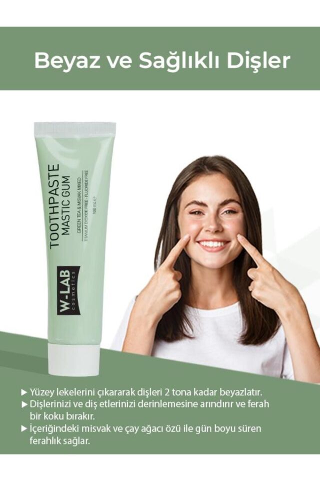 W Lab Toothpaste Mastic Gum Diş Macunu 100 ml