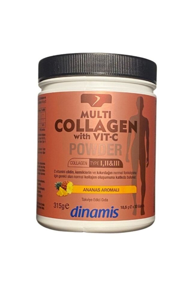 Toz Ananas Aromalı Multi Collagen With Vit C 315 Gr