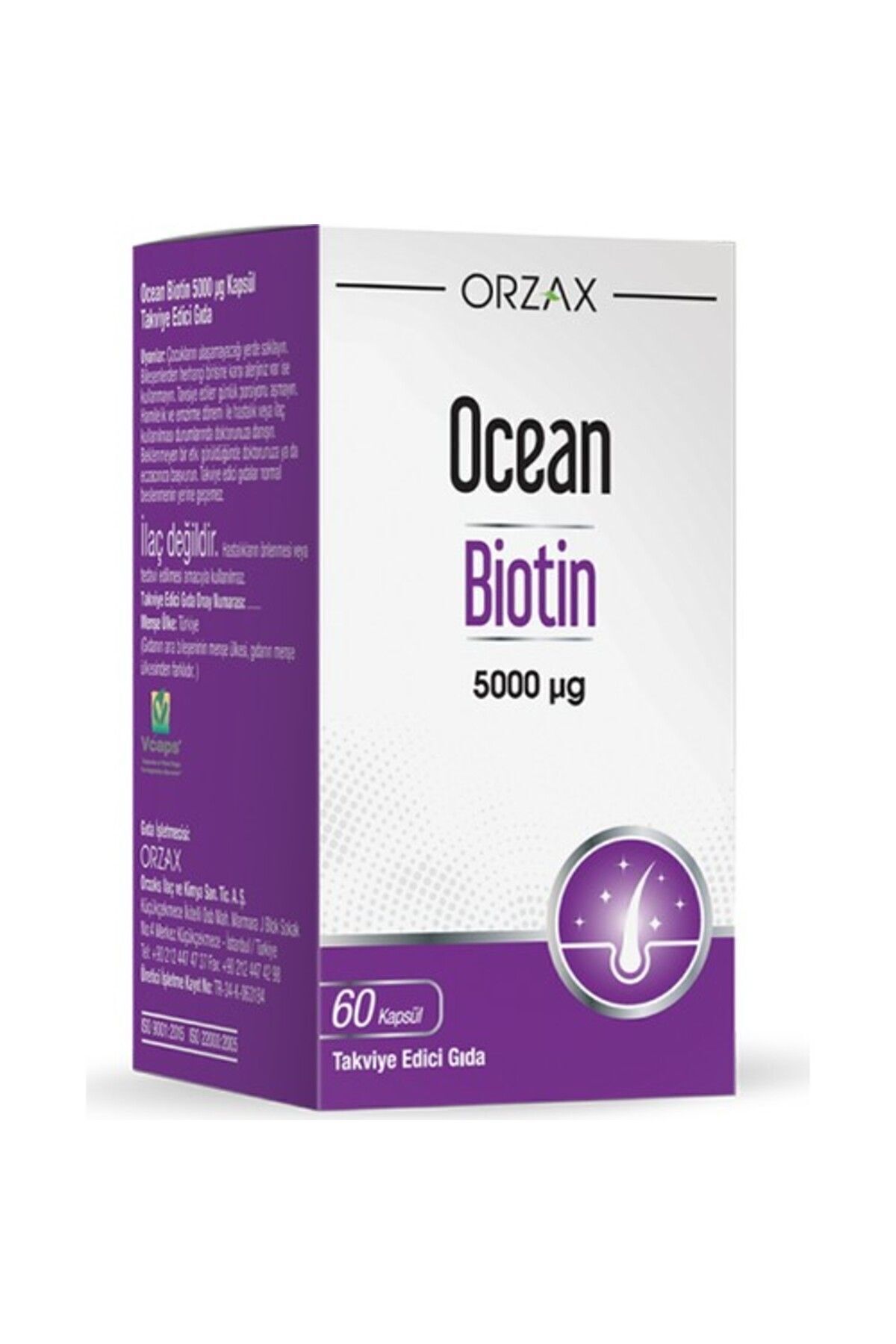 Orzax Ocean Biotin 5000 Mcg 60 Kapsül