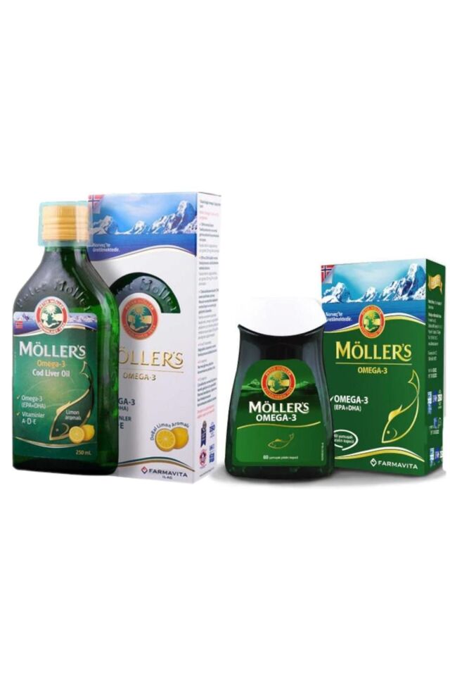 Omega 3 Limonlu Balık Yağı Şurubu 250 ml Omega 3 60 Kapsül