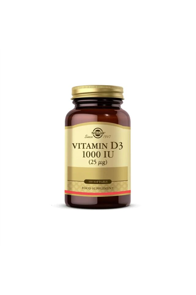 Vitamin D3 1000 Iu 100 Yumuşak Kapsül