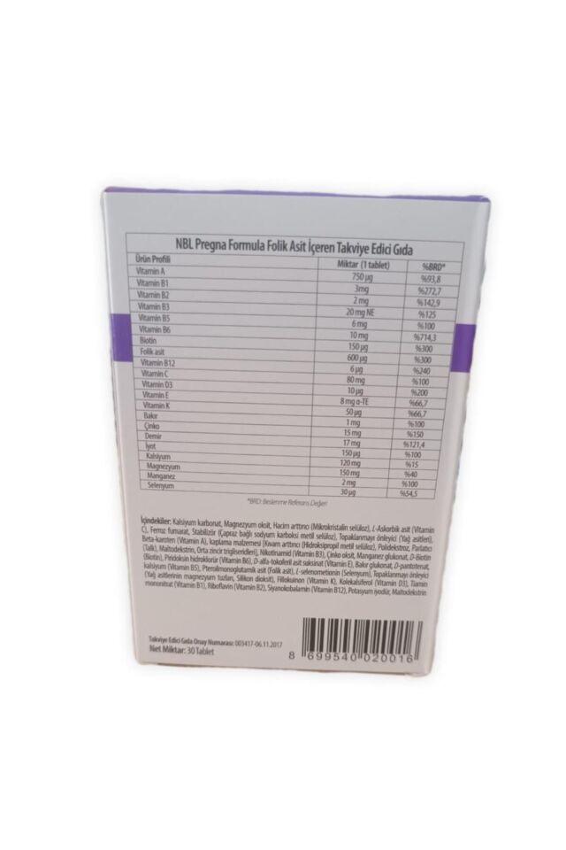 Pregna Formula 30 Tablet