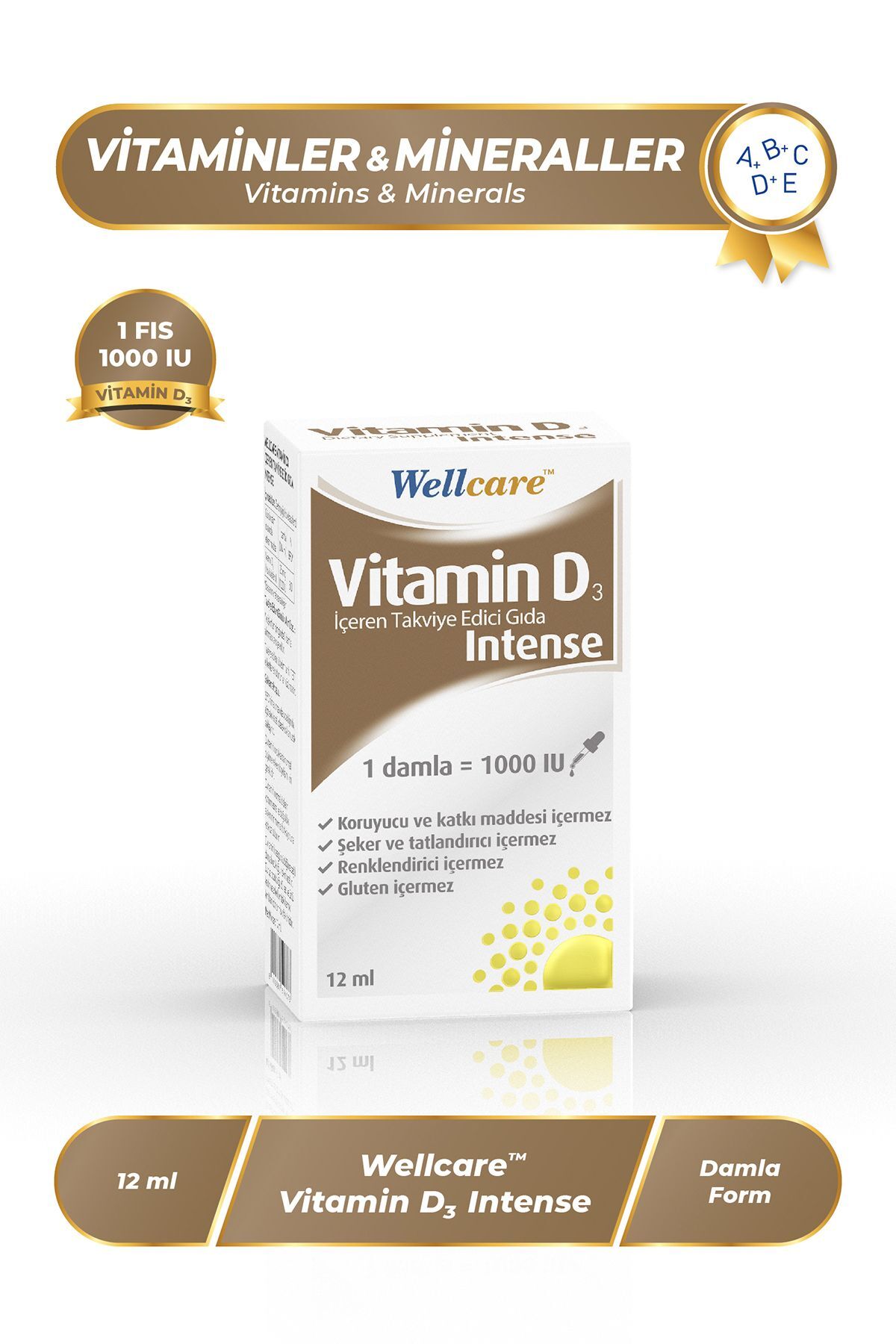 D3 Vitamini Yoğun 1000 Iu 12 ml Damla