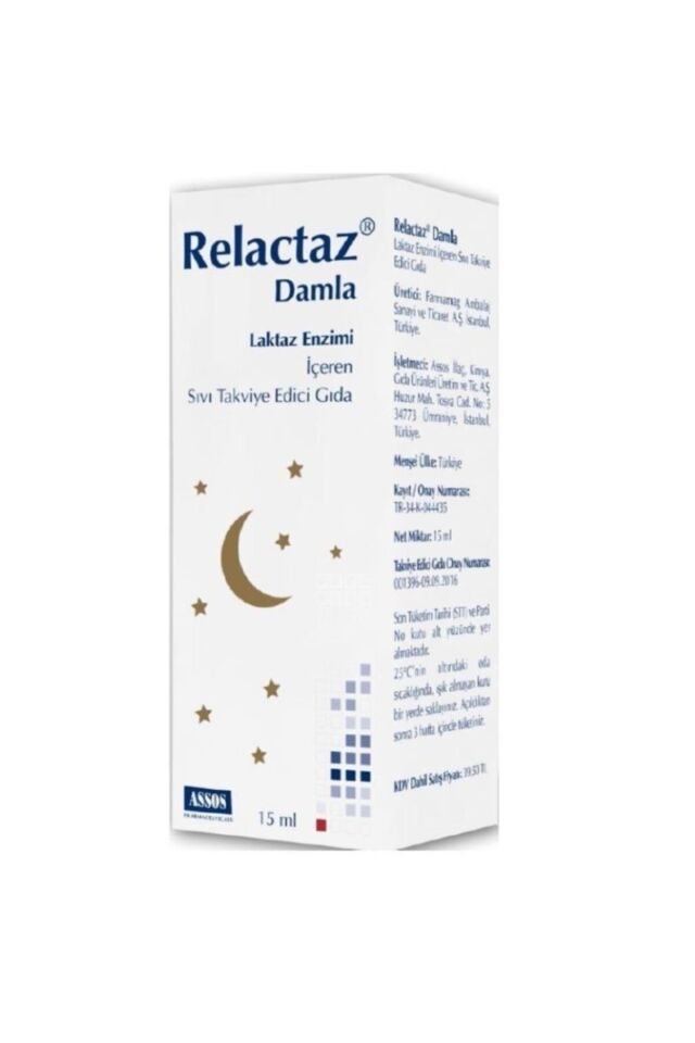 Relactaz Laktaz Enzimi Içeren Damla 15 Ml