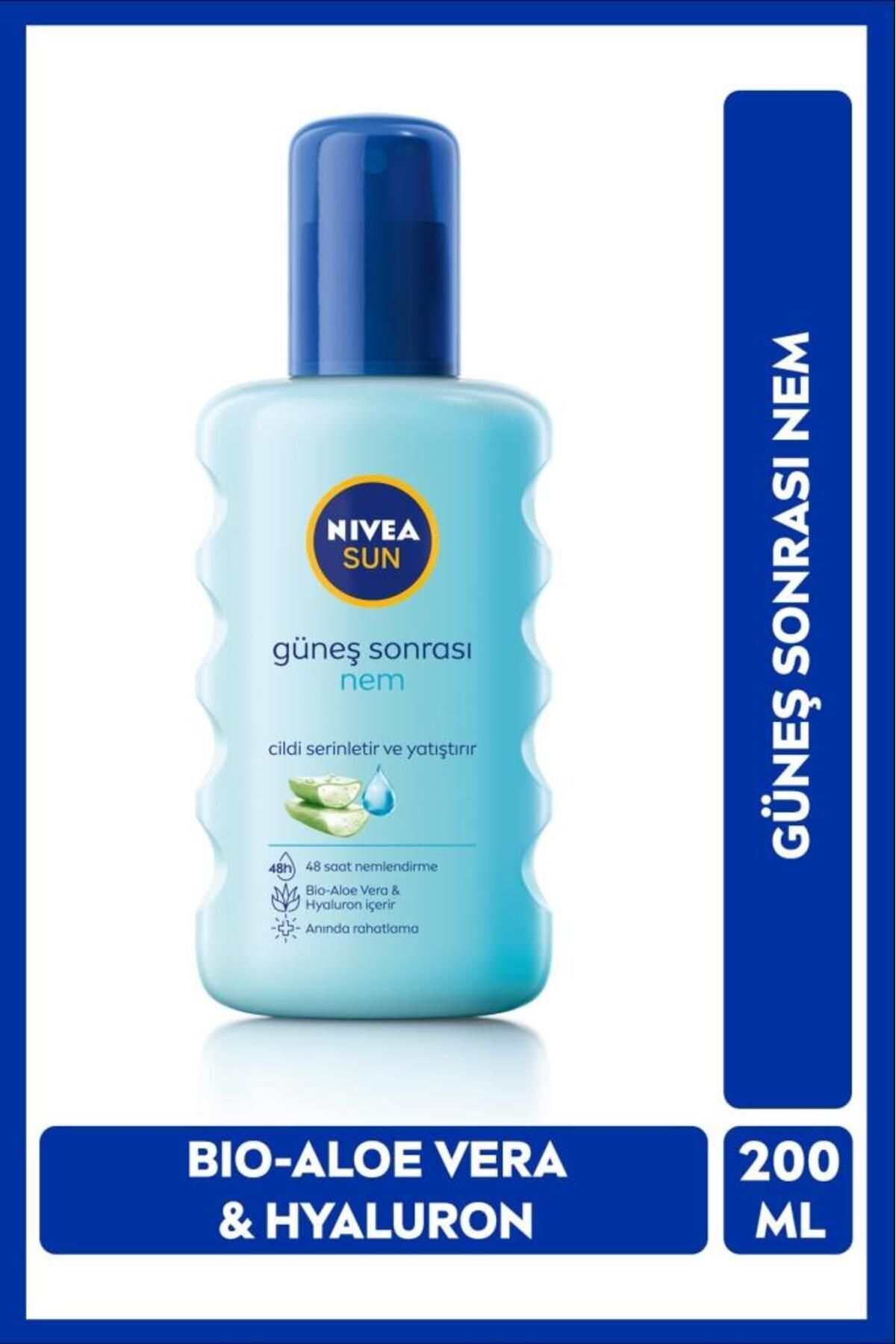 SUN Ferahlatıcı Güneş Sonrası Vücut Spreyi 200ml, Nemlendirici, Aloe Vera, Anında Rahatlama,Hyaluron