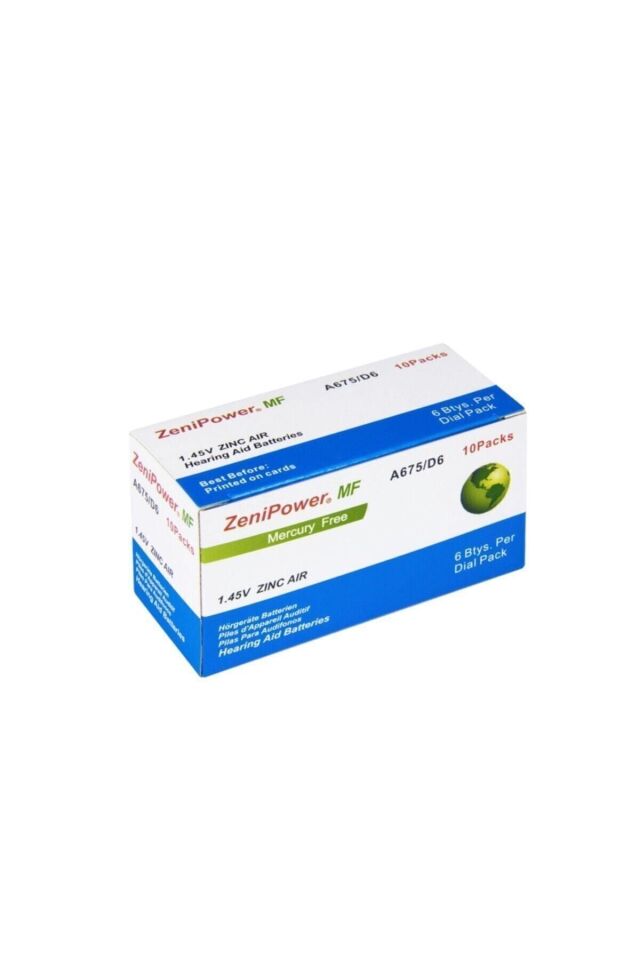 A675 Numara Kulaklık Işitme Cihazı Pili 5 Paket-30 Adet
