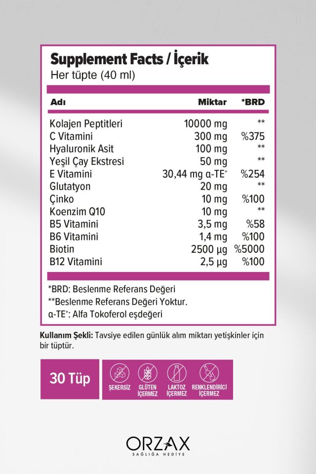 The Collagen Beauty Plus 30 Tüp X 40 ml 8697595876145
